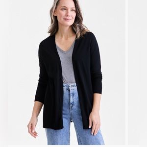 Style & Co Women Open Cardigan Sweater || Large || Black
